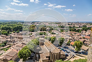 Carcassonne, France. View of old town from the fortress