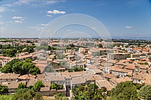 Carcassonne, France. View of the Tower Town