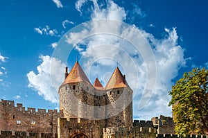 Carcassonne, a hilltop city in the Languedoc area of southern France, is famous for its medieval citadel