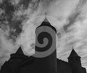 Carcassonne, a hilltop town in southern France