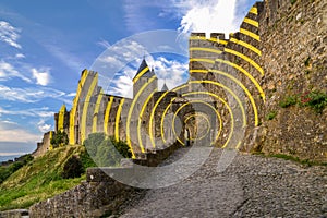 Carcassonne, a hilltop town in southern France, is an UNESCO World Heritage Site famous for its medieval citadel