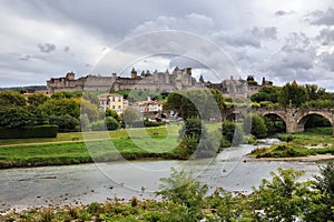 Carcassonne medieval town in France