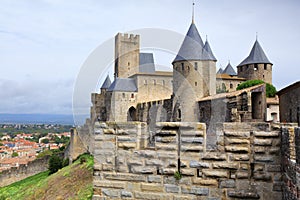 Carcassonne medieval town in France