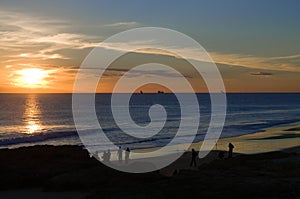 Carcavelos beach sunset