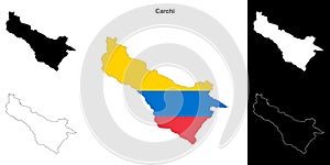 Carchi outline map