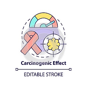 Carcinogenic effect concept icon photo