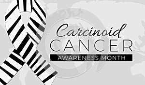 Carcinoid Cancer Awareness Month Background Illustration Banner