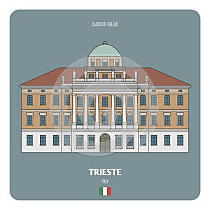 Carciotti palace in Trieste, Italy. Architectural symbols of European cities photo