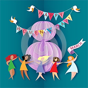 Card for 8 March womens day.