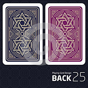 Card Back Abstract Pattern Background Underside