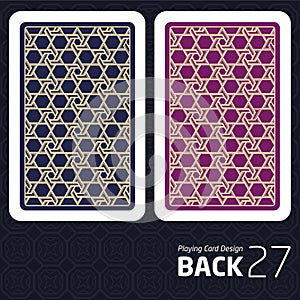 Card Back Abstract Pattern Background Underside