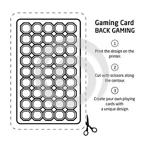 Card Back Abstract Pattern Background Underside