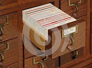 Card Catalog File Drawer photo