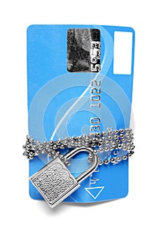 Card, chain and padlock