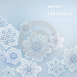 Card with  Christmas snowflake