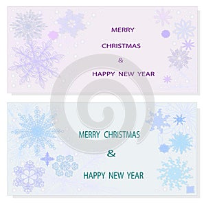 Card with Christmas in vector.