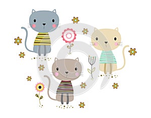 Card with cute cats