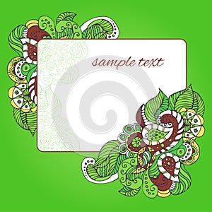 Card with floral pattern