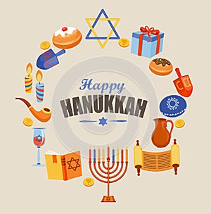 Card for Happy Hanukkah.