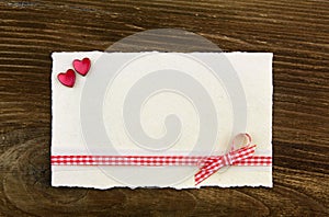 Card with the hearts