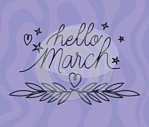 card of hello march