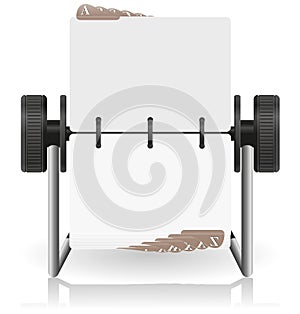 Card holder and catalog vector illustration