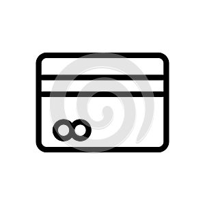 Card vector thin line  icon