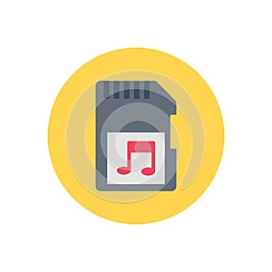 Card vector flat color icon