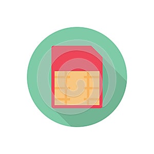 Card vector flat color icon