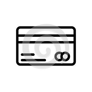 Card vector thin line icon