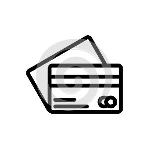 Card vector thin line icon