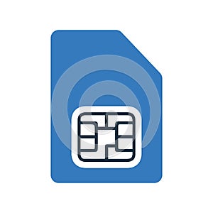 Card, identity, module, sim icon. Editable vector logo