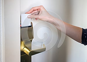 Card key door lock