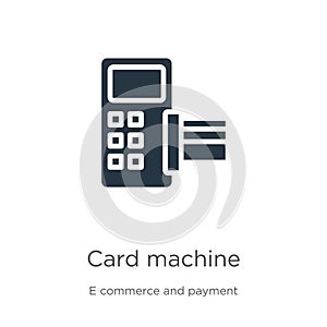 Card machine icon vector. Trendy flat card machine icon from e commerce and payment collection isolated on white background.