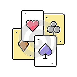 card magic color icon vector illustration