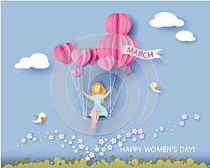 Card for 8 March womens day. photo