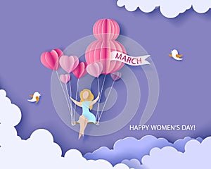 Card for 8 March womens day. photo