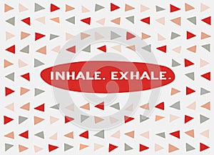 Card in a minimal style, vector templates. Inhale. Exhale.