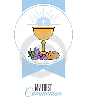 Card my first communion invitation