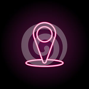 Card and pin icon. Simple thin line, outline vector of web icons for ui and ux, website or mobile application