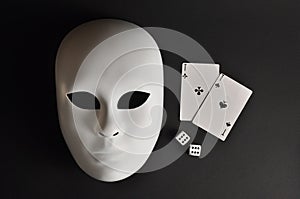 Card sharper, playing dice and playing cards