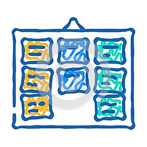 card sorting ux ui design icon doodle illustration
