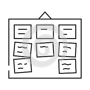 card sorting ux ui design line icon vector illustration