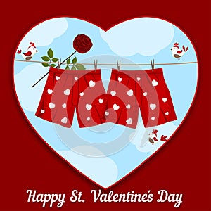 Card by St. Valentine's Day.