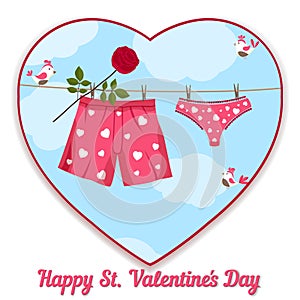 Card by St. Valentine's Day.