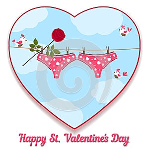 Card by St. Valentine's Day.