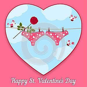 Card by St. Valentine's Day.