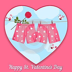 Card by St. Valentine's Day.