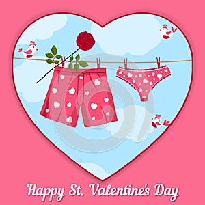 Card by St. Valentine's Day.
