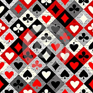 Card suits seamless pattern.